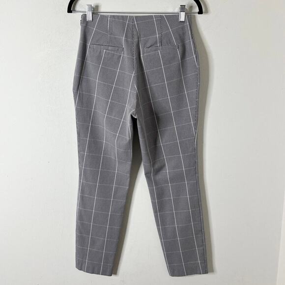 A New Day Women's Ponte Knit Ankle Pants Size 4 Gray Houndstooth Plaid Check - Picture 5 of 7